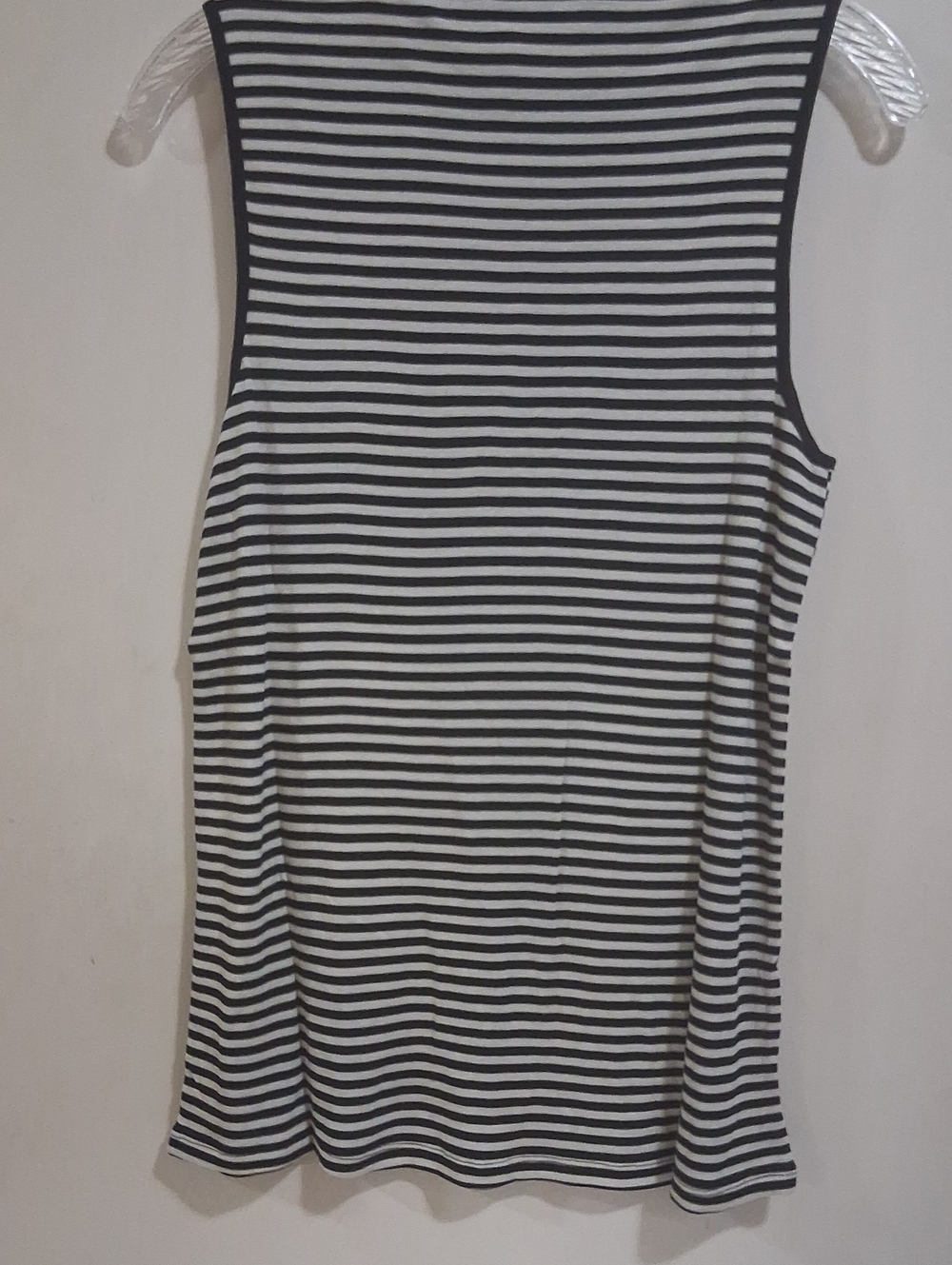 Nwt Workshop Republic Clothing Black and White Striped Sleeveless Mock Neck Tank - Picture 8 of 8